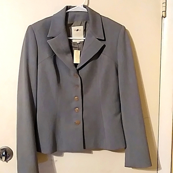 NWT Vertigo Paris Vintage Grey Suit Jacket Blazer - Picture 2 of 7